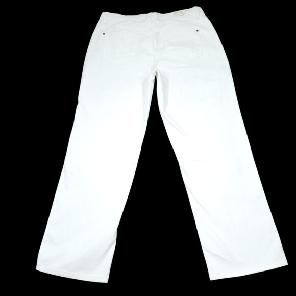 Curve Appeal Rae High Rise Straight Jeans Size 8 29 White Concealed Comfort - Picture 2 of 10